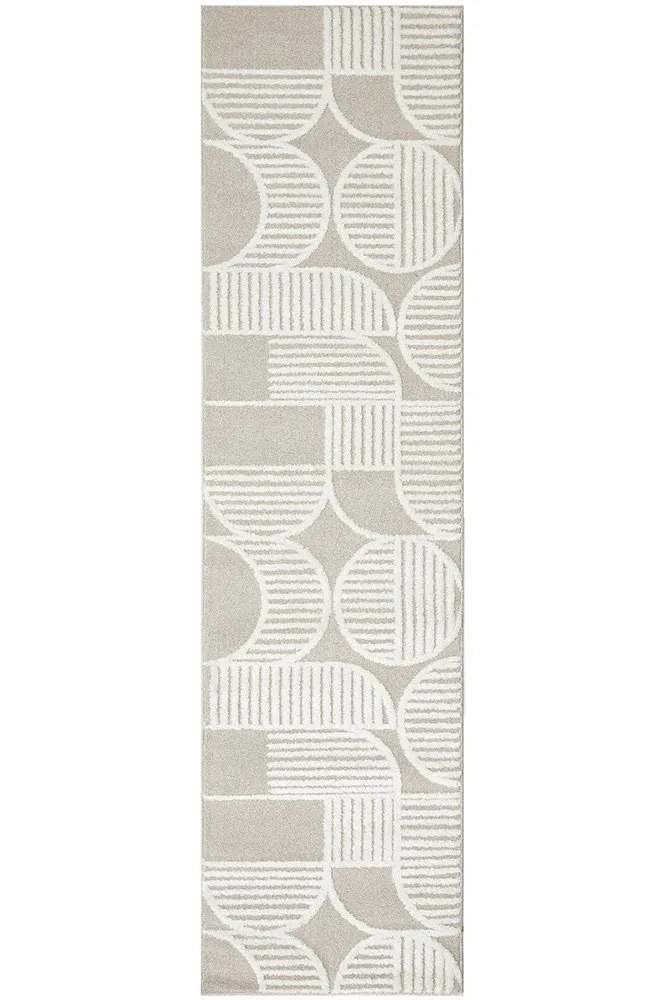 CONTEMPORARY PLAIN & TEXTURED LEO-MIXED RUG RUNNER