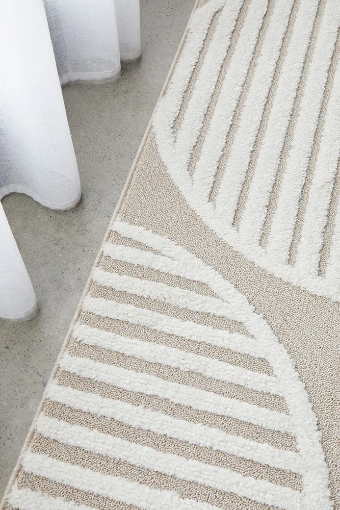 CONTEMPORARY PLAIN & TEXTURED LEO-MIXED RUG RUNNER