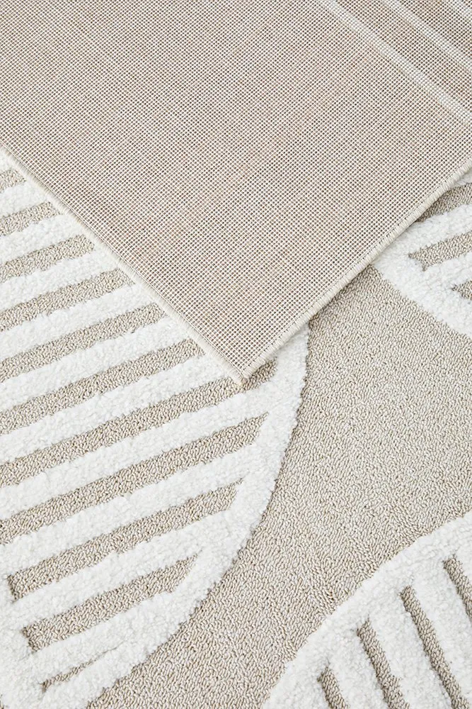 CONTEMPORARY PLAIN & TEXTURED LEO-MIXED RUG RUNNER