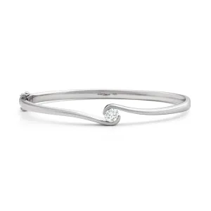 Contour Diamond and White Gold Bracelet