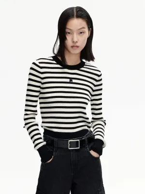 Contrast Striped Knit Top