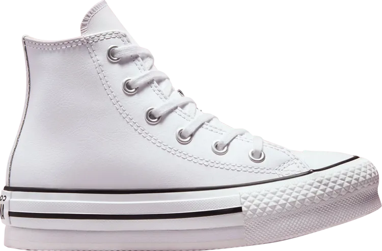 Converse Chuck Taylor All Star Lift Platform Leather High White Natural Ivory Sneakers