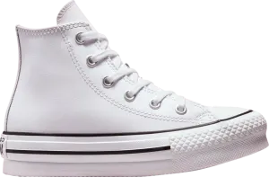 Converse Chuck Taylor All Star Lift Platform Leather High White Natural Ivory Sneakers