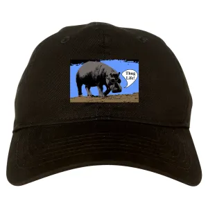 Cool Hippo Thug Life Funny Mens Dad Hat Baseball Cap