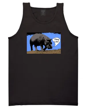 Cool Hippo Thug Life Funny Mens Tank Top Shirt