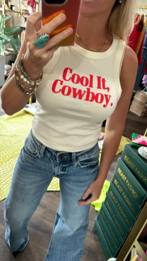 Cool It Cowboy Cropped Tank