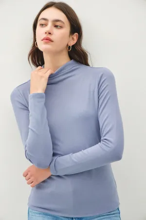 Cool Mock Neck Long Sleeve T-Shirt