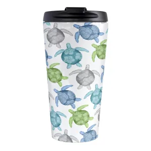 Cool Sea Turtles Pattern Travel Mug