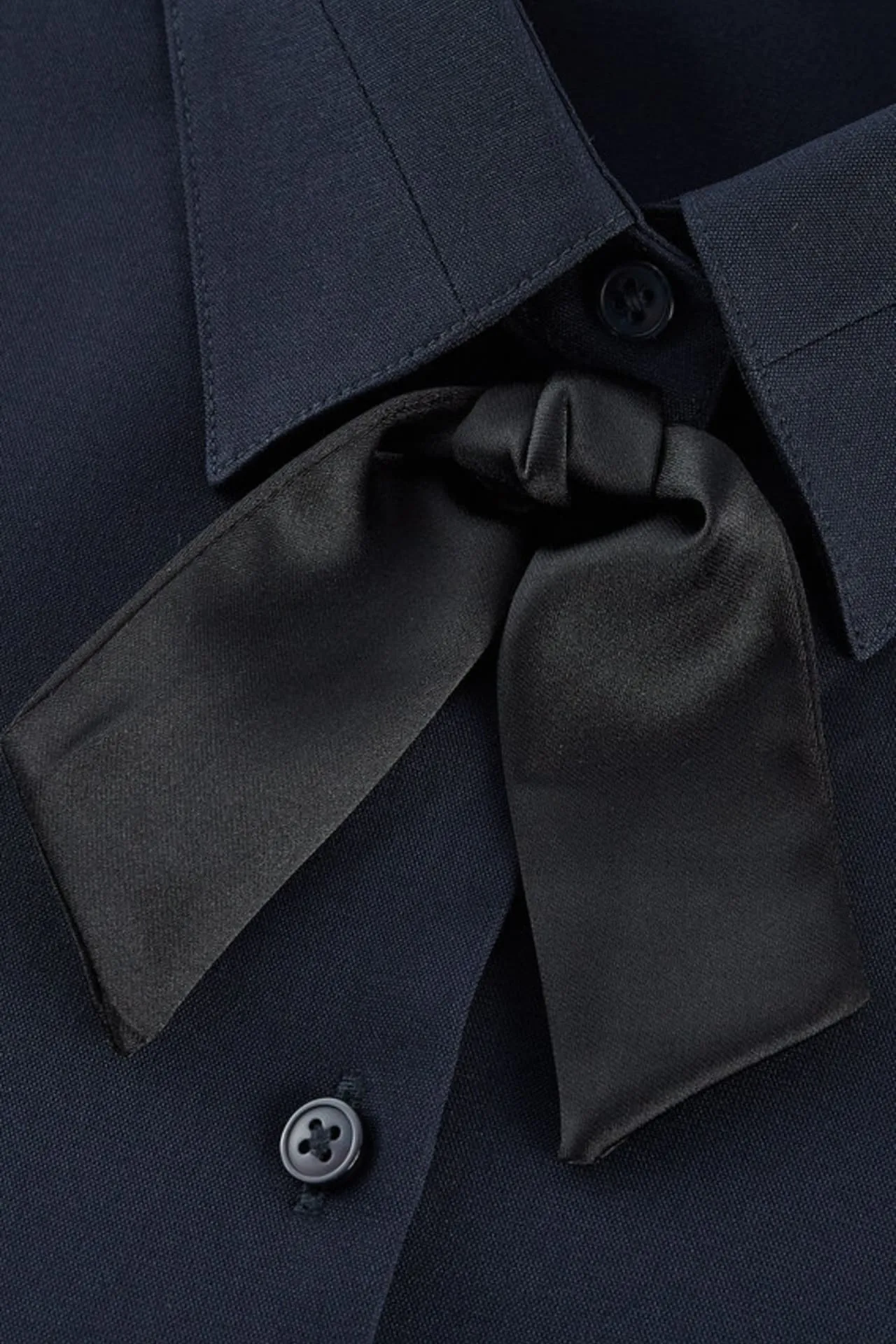 Coolmax Poly Plainweave Shirt with Detachable Tie