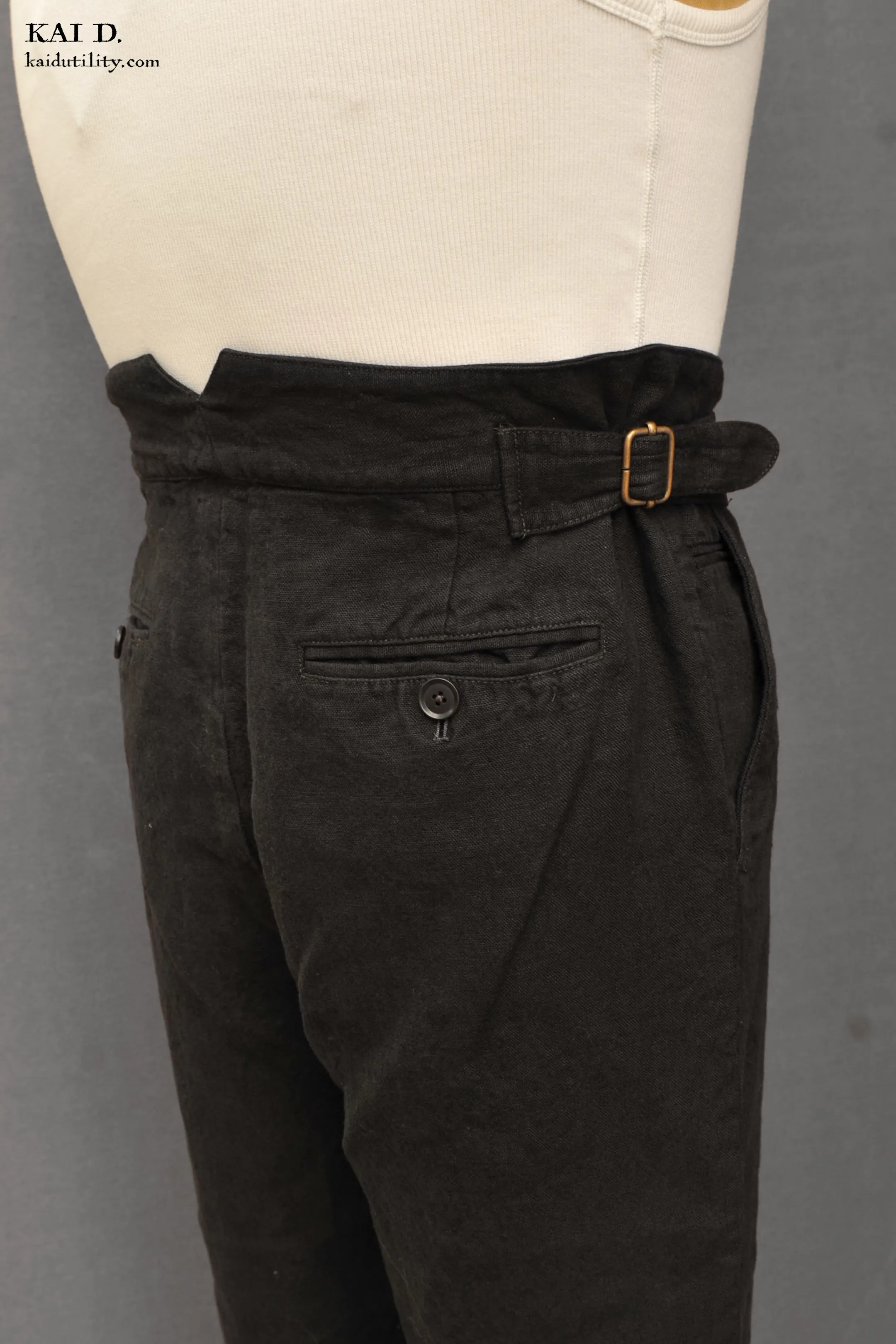 Cooper Pants - Black Linen - 30, 34, 36