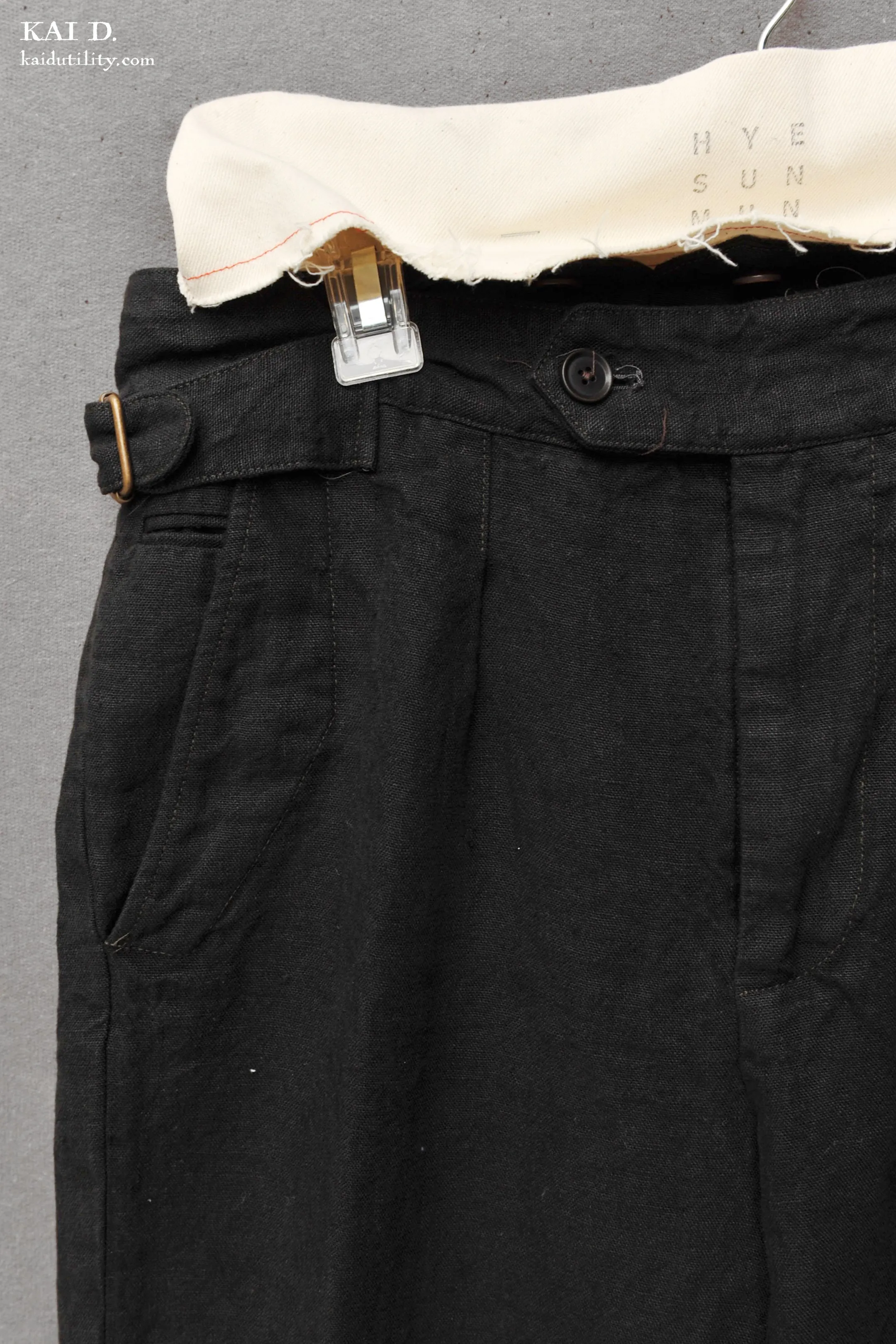 Cooper Pants - Black Linen - 30, 34, 36