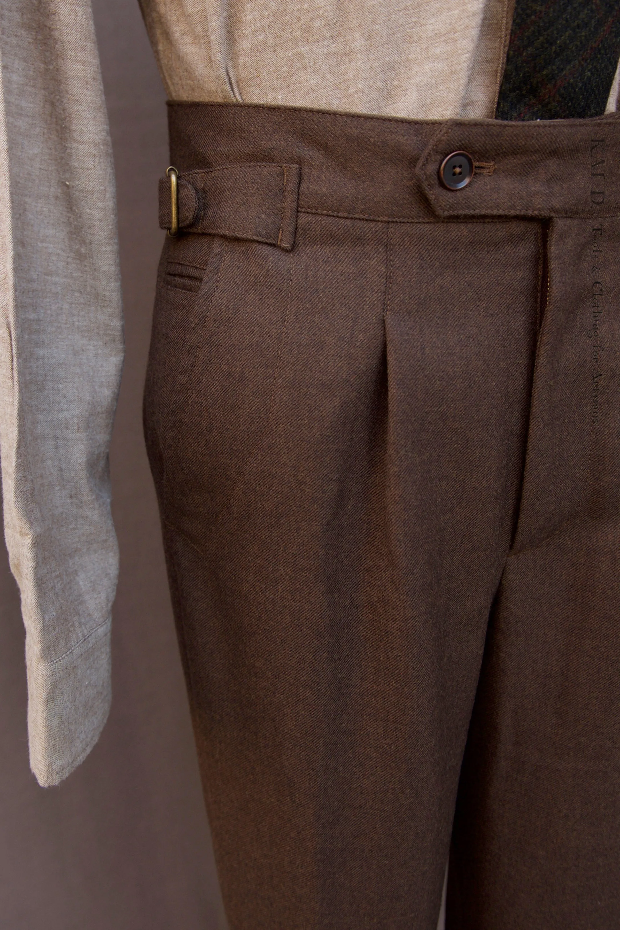 Cooper Pants - British Brown Wool - 32, 34, 36