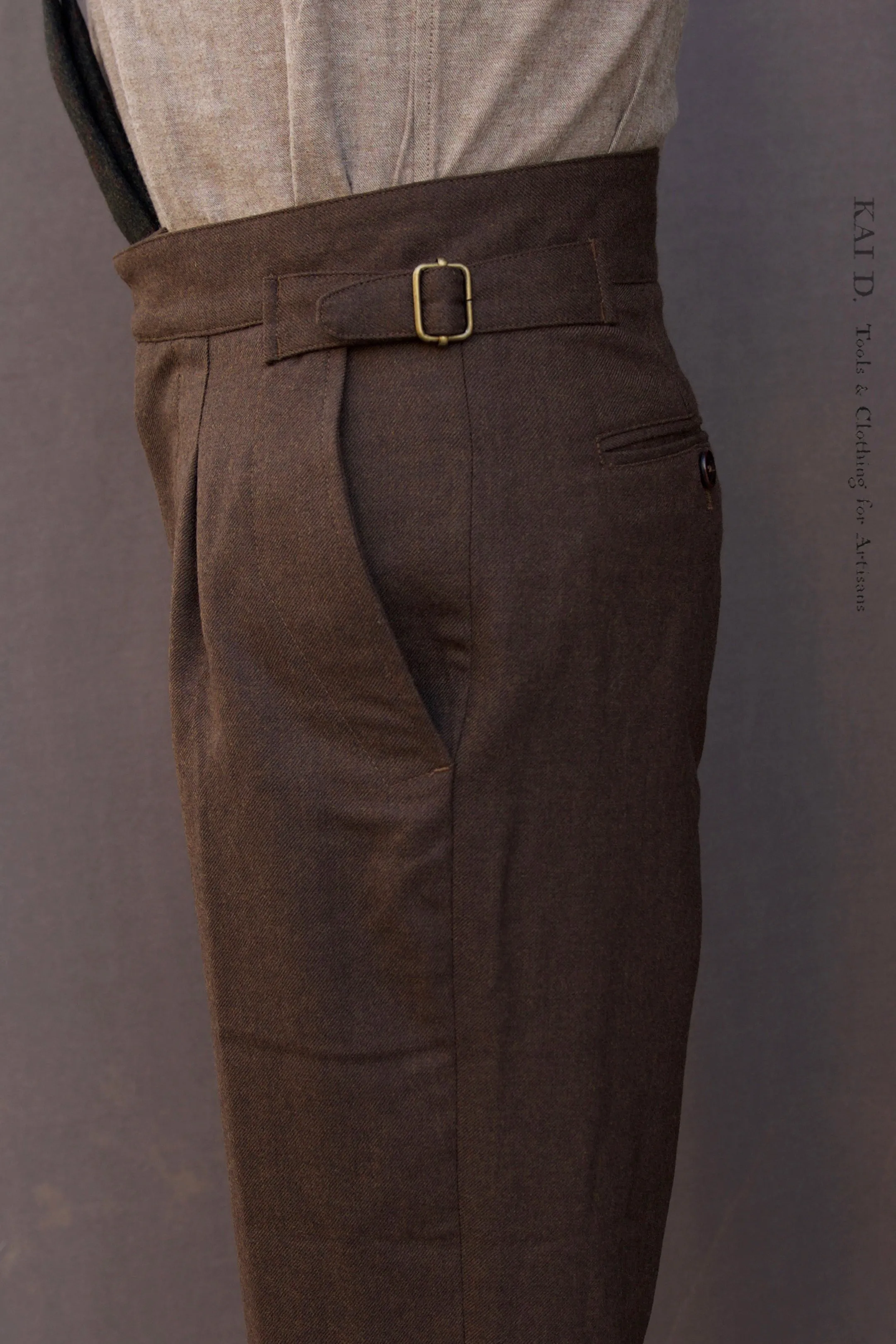 Cooper Pants - British Brown Wool - 32, 34, 36