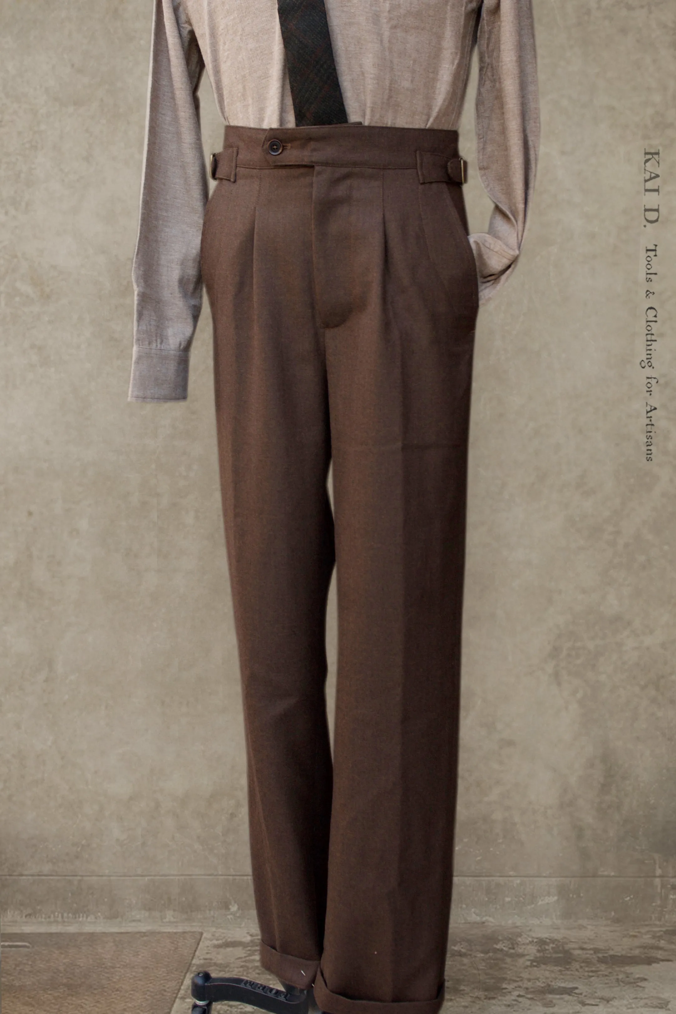 Cooper Pants - British Brown Wool - 32, 34, 36