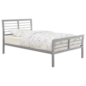 Cooper Twin Metal Bed Silver