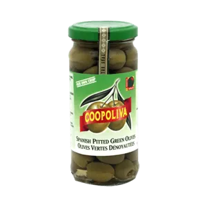 COOPOLIVA PITTED GREEN OLIVES 114G