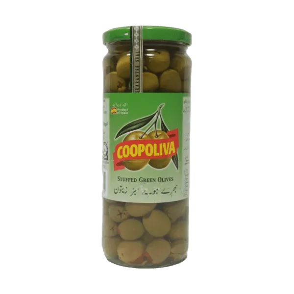 COOPOLIVA WHOLE GREEN OLIVES 280G