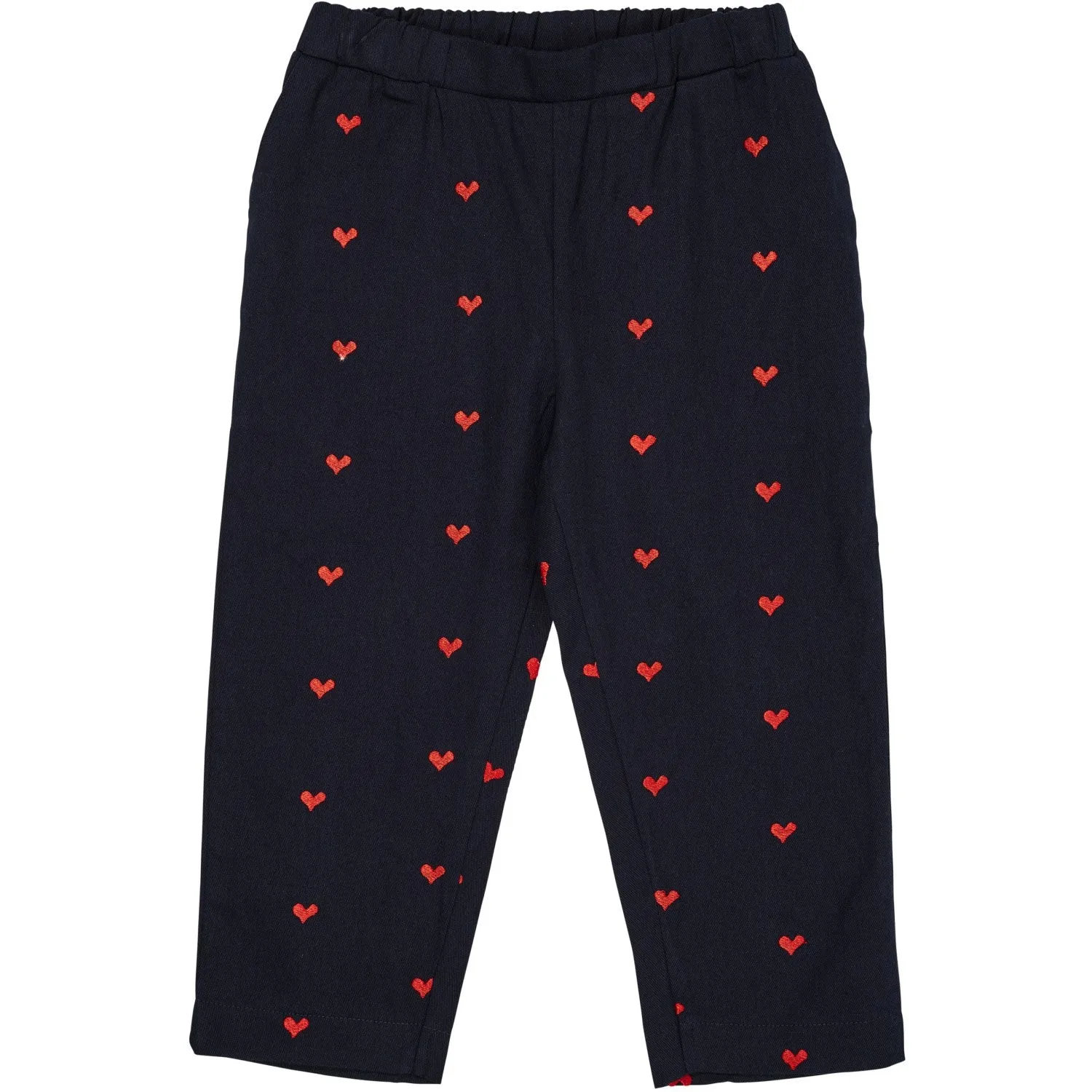 Copenhagen Colors Navy W. Red Hearts Twill Heart Pants