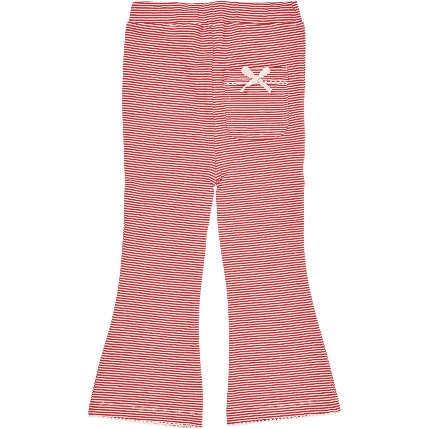 Copenhagen Colors Red/Cream Stripe Striped Flare Pants