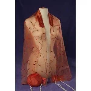 Copper Chiffon Leaves Tallit