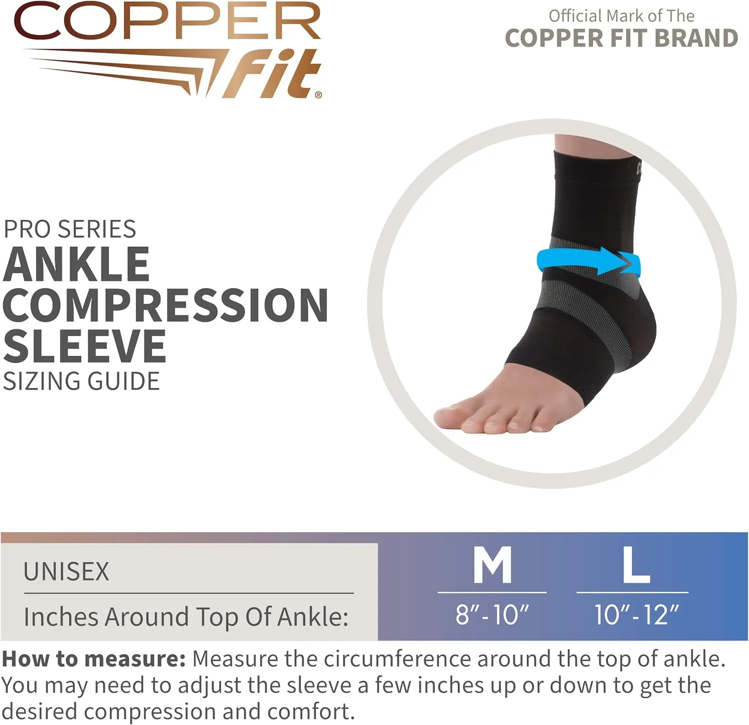 Copper Fit Pro Series Ankle Compression Sleeve