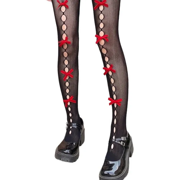 Coquette Aesthetic Bow Tights