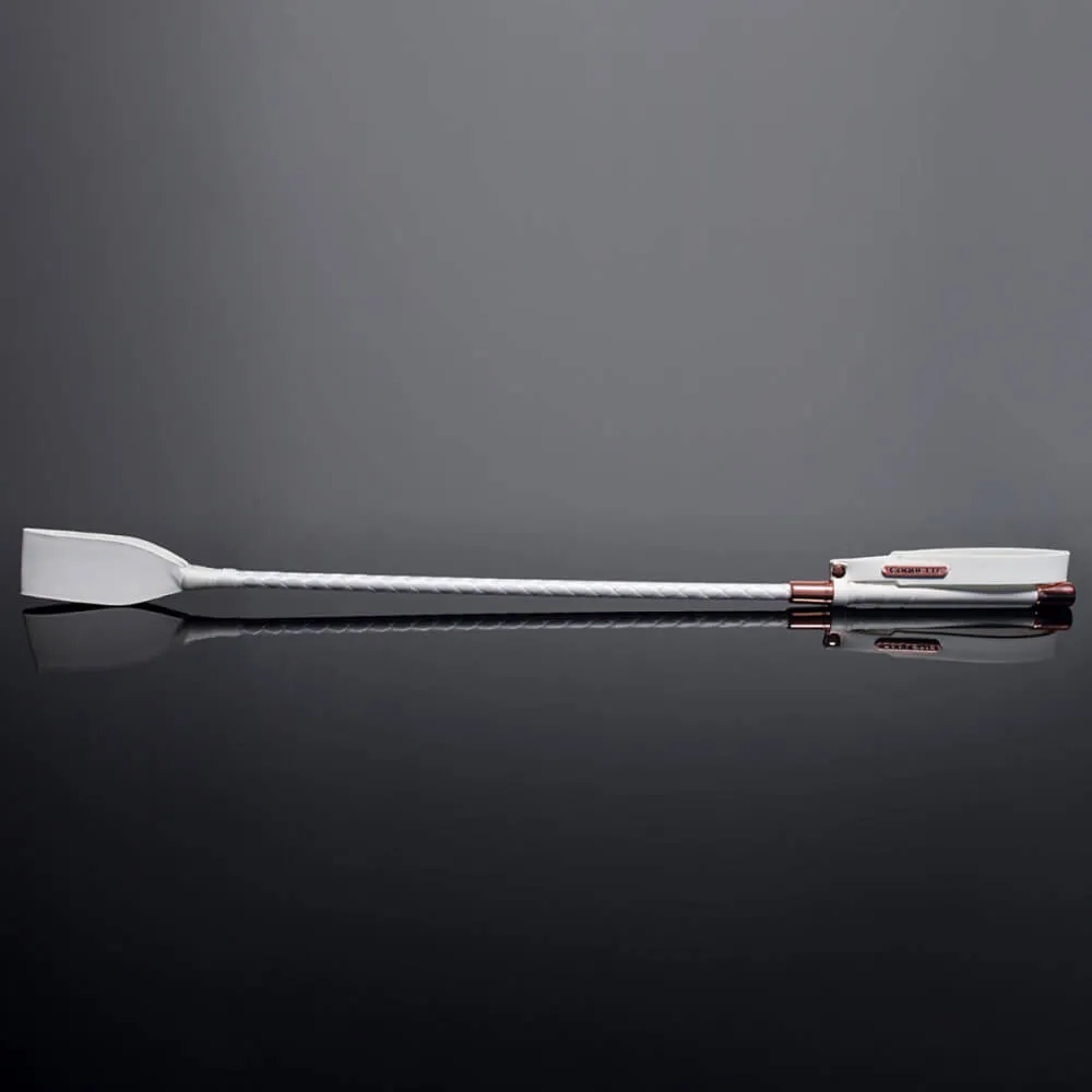 Coquette White and Rose Gold Riding Crop