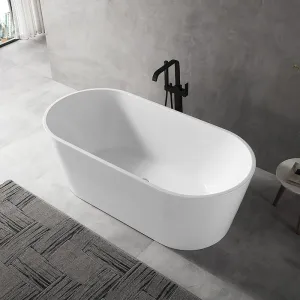 CORA 1300mm Oval Freestanding Bath Gloss White