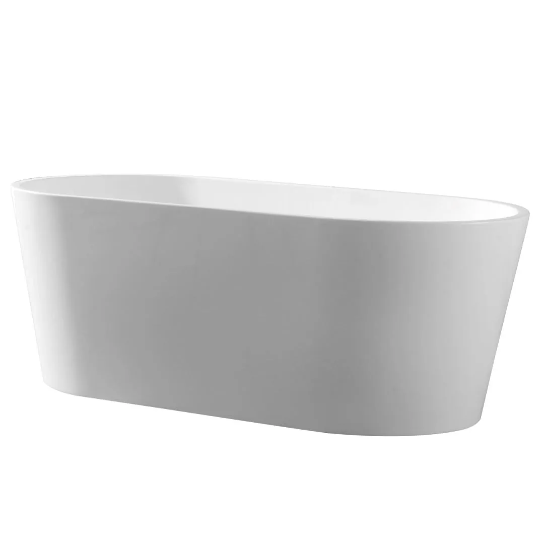 CORA 1400mm Oval Freestanding Bath Gloss White