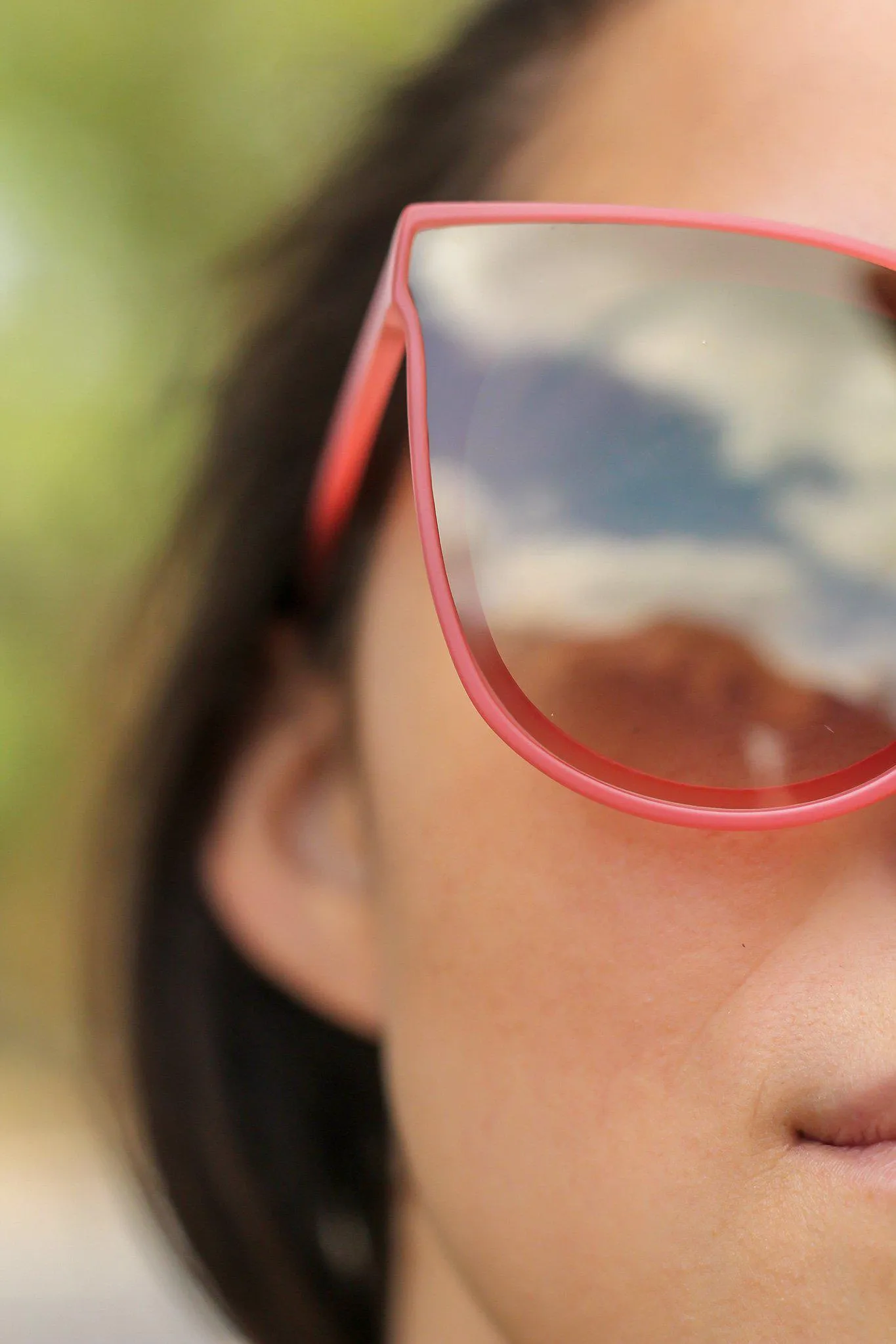 Coral Cat Eye Sunglasses