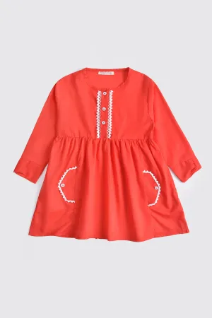 Coral Charm Blouse Top