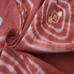 Coral Hand Tie Dye Fabric