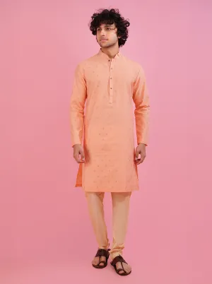 Coral Peach Kurta Pajama | Azania