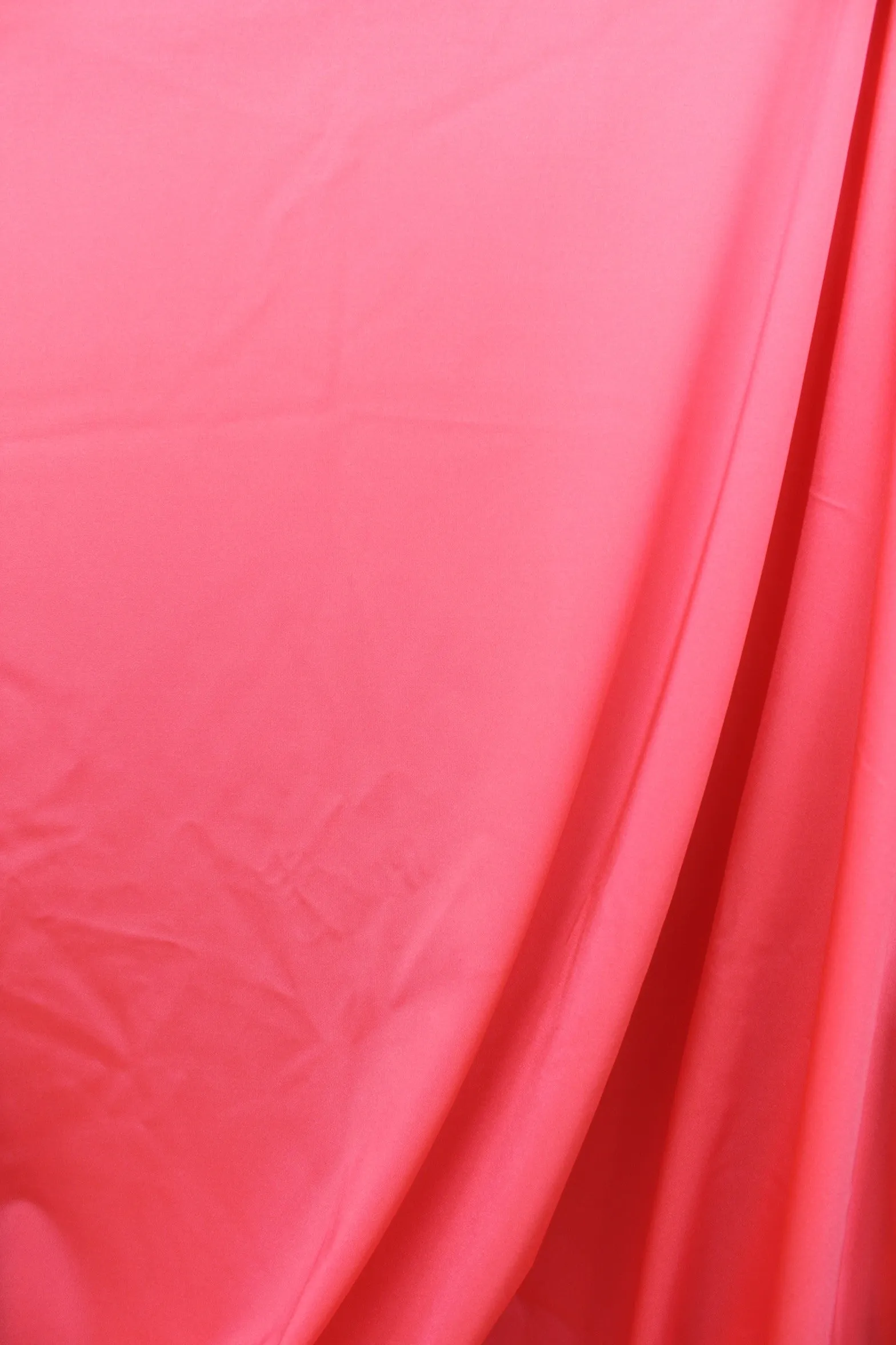 Coral Satin Spandex Fabric Sample