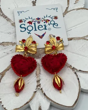 Corazon Bordado Earrings