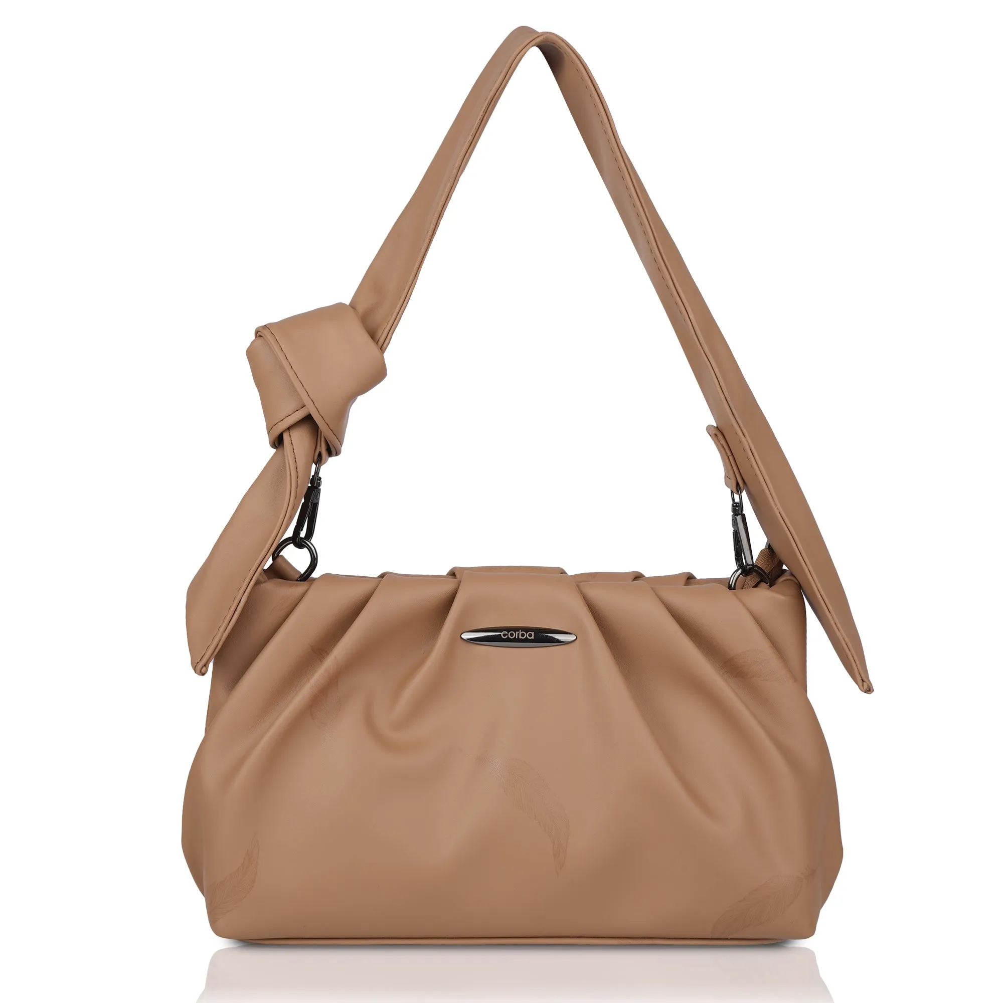 Corba Knot Style Sling Bag Light Brown