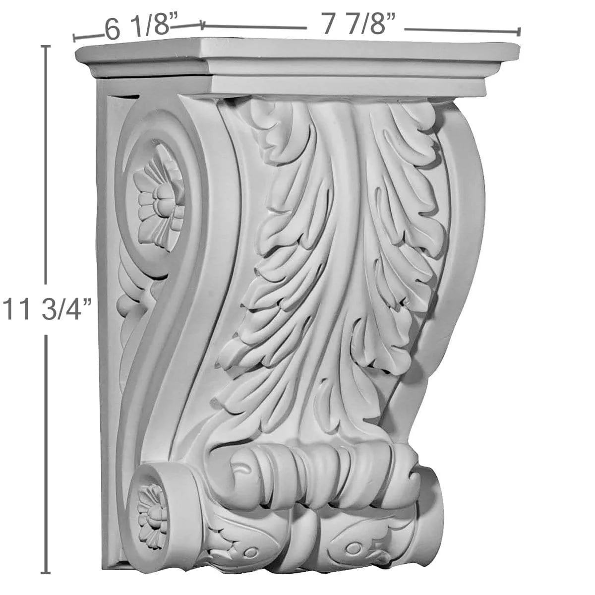 Corbel, 7 7/8"W x 6 1/8"D x 11 3/4"H