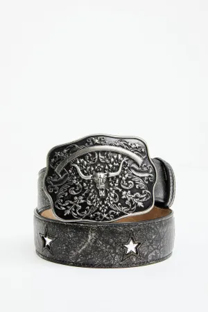 Cordero Longhorn Buckle And Star Cutout Belt