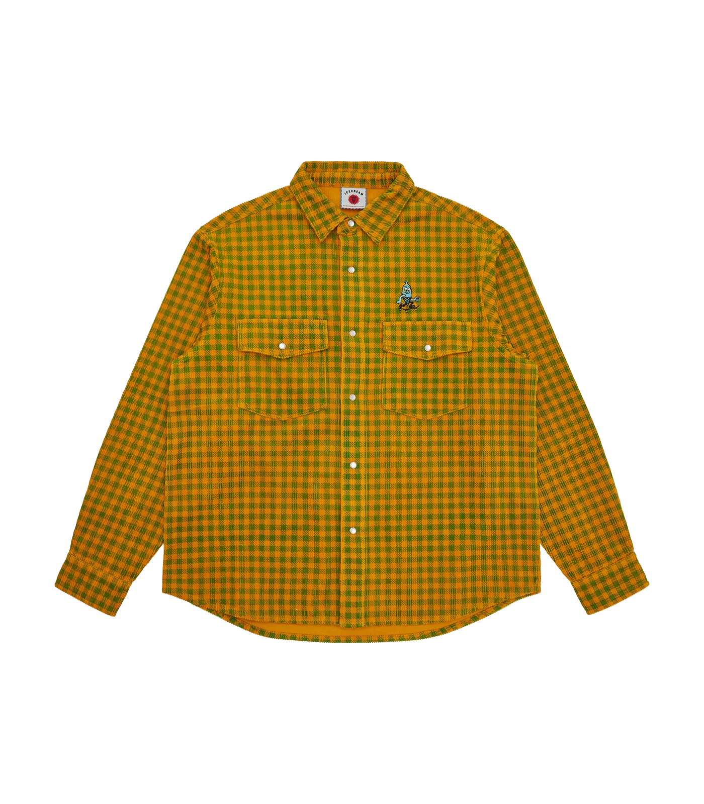 CORDUROY CHECK SHIRT - GREEN CHECK