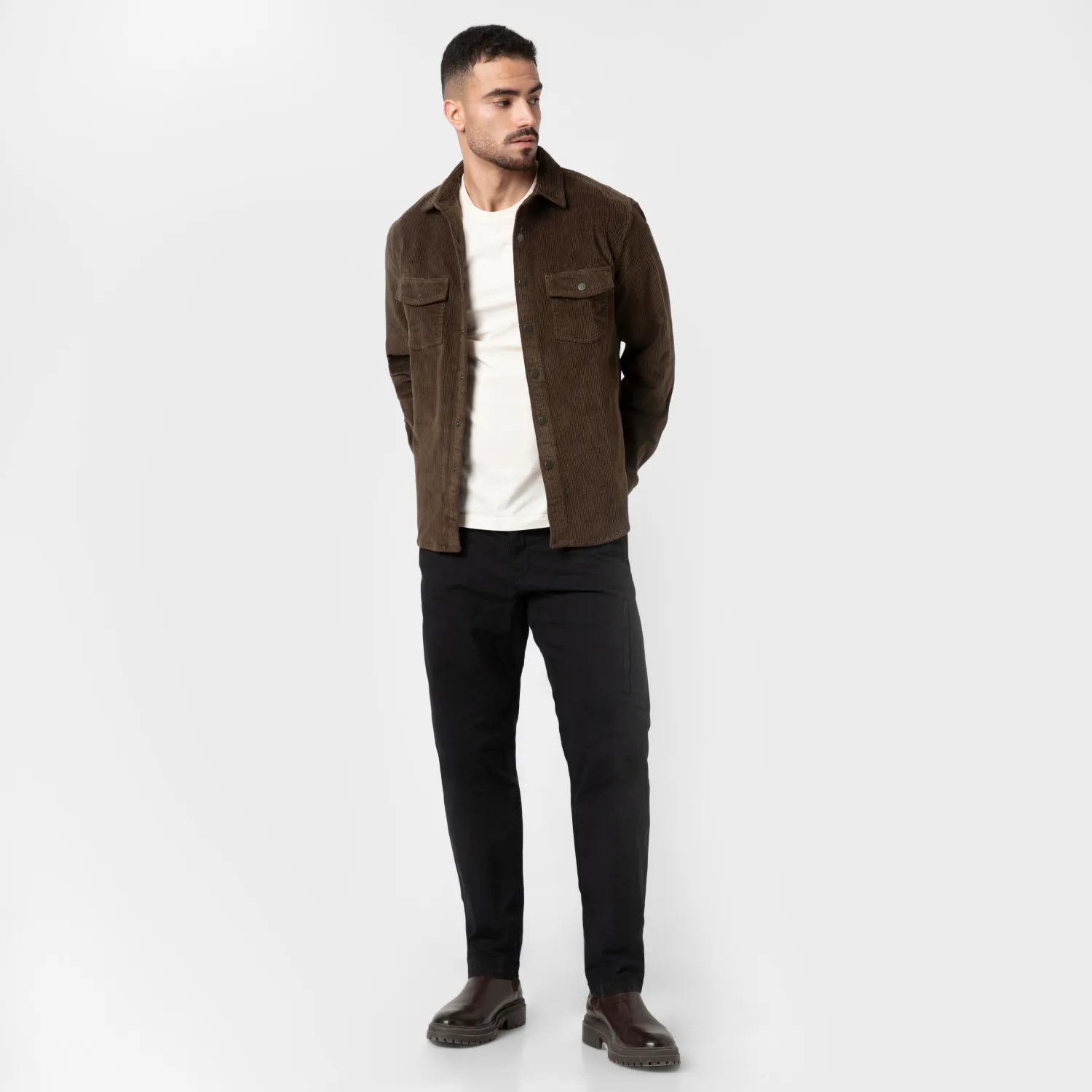 Corduroy Snap Overshirt