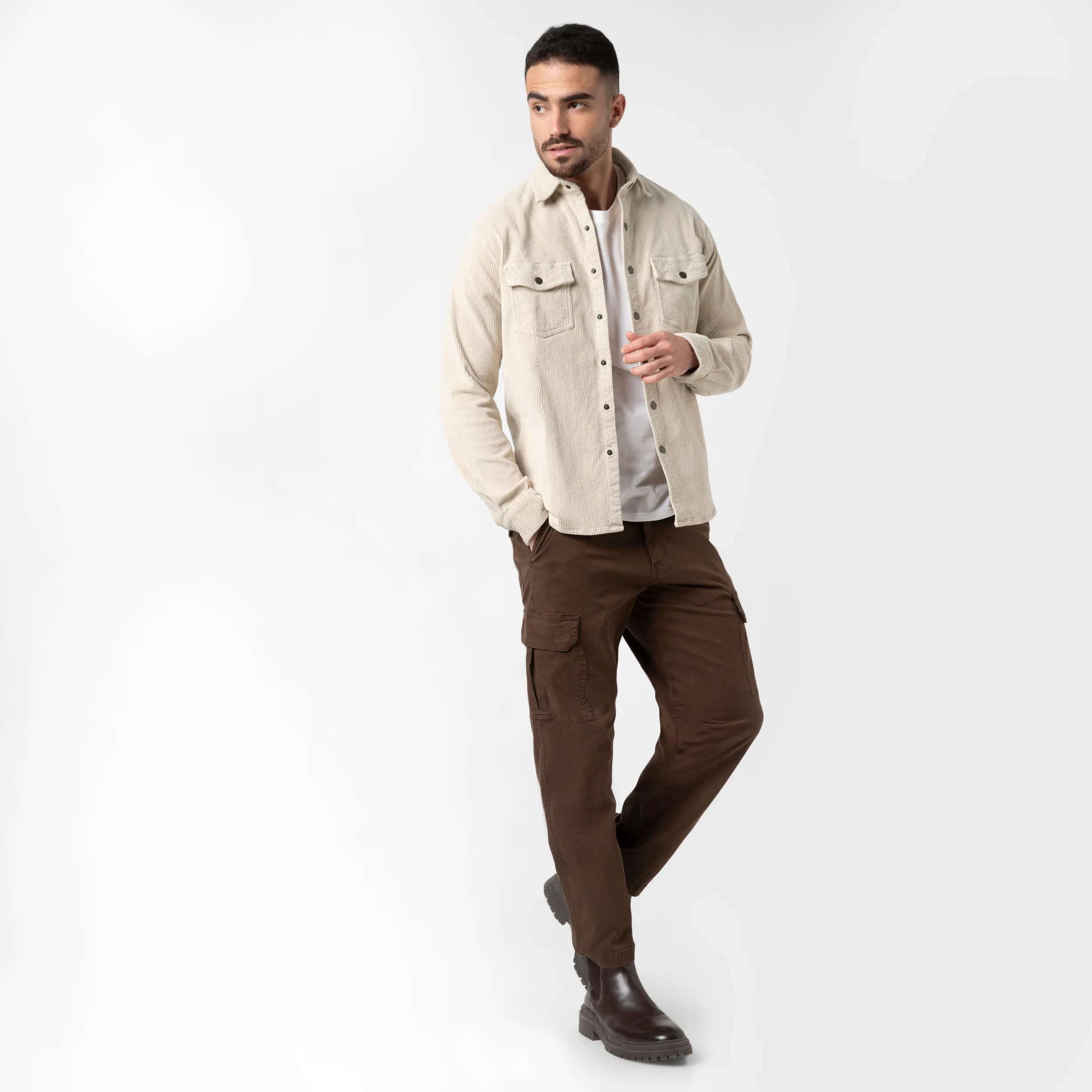 Corduroy Snap Overshirt