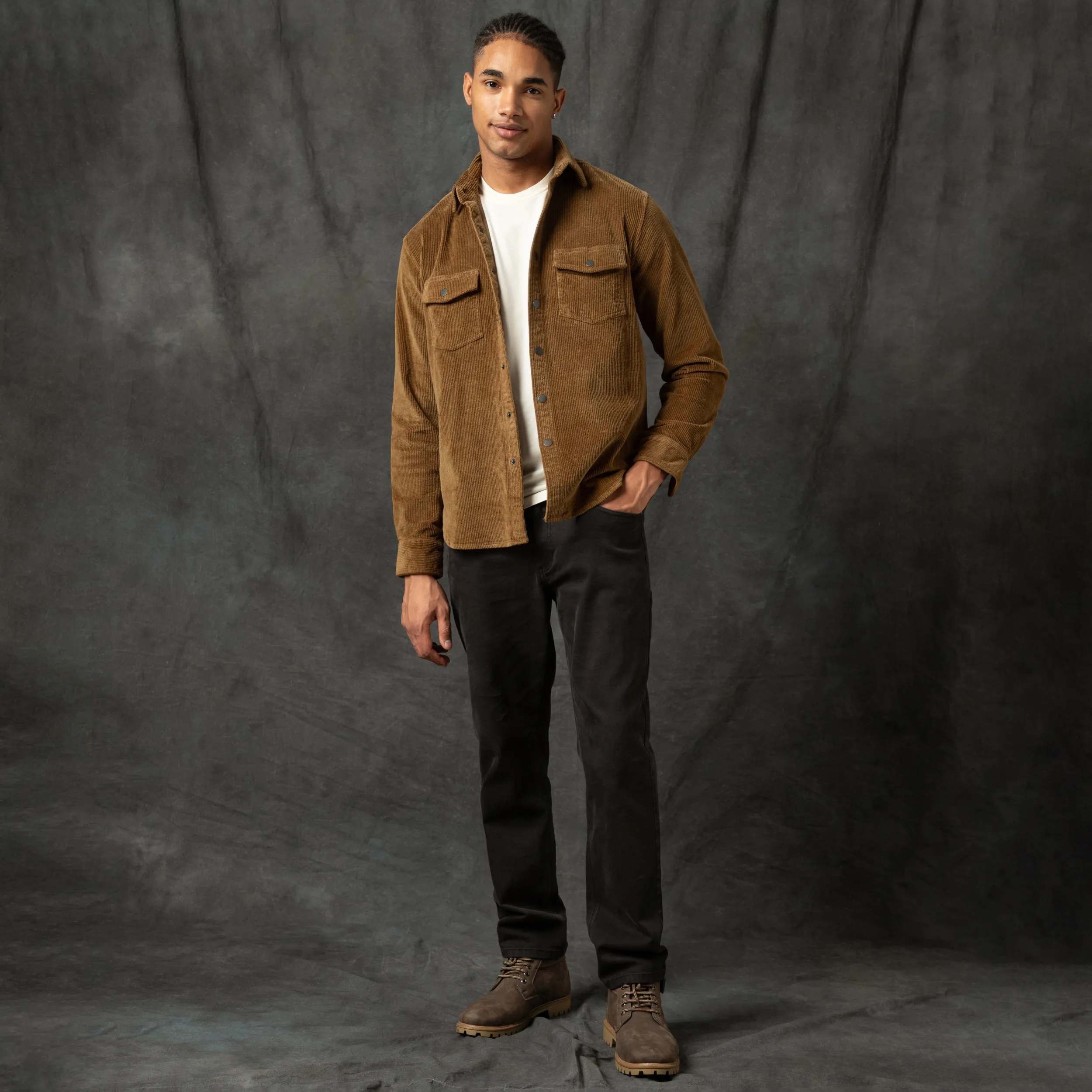 Corduroy Snap Overshirt