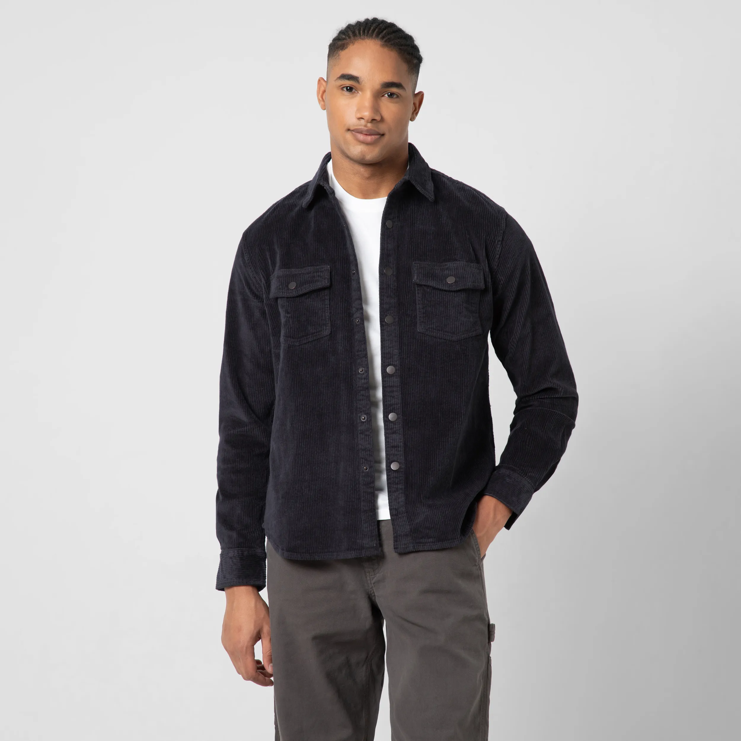 Corduroy Snap Overshirt