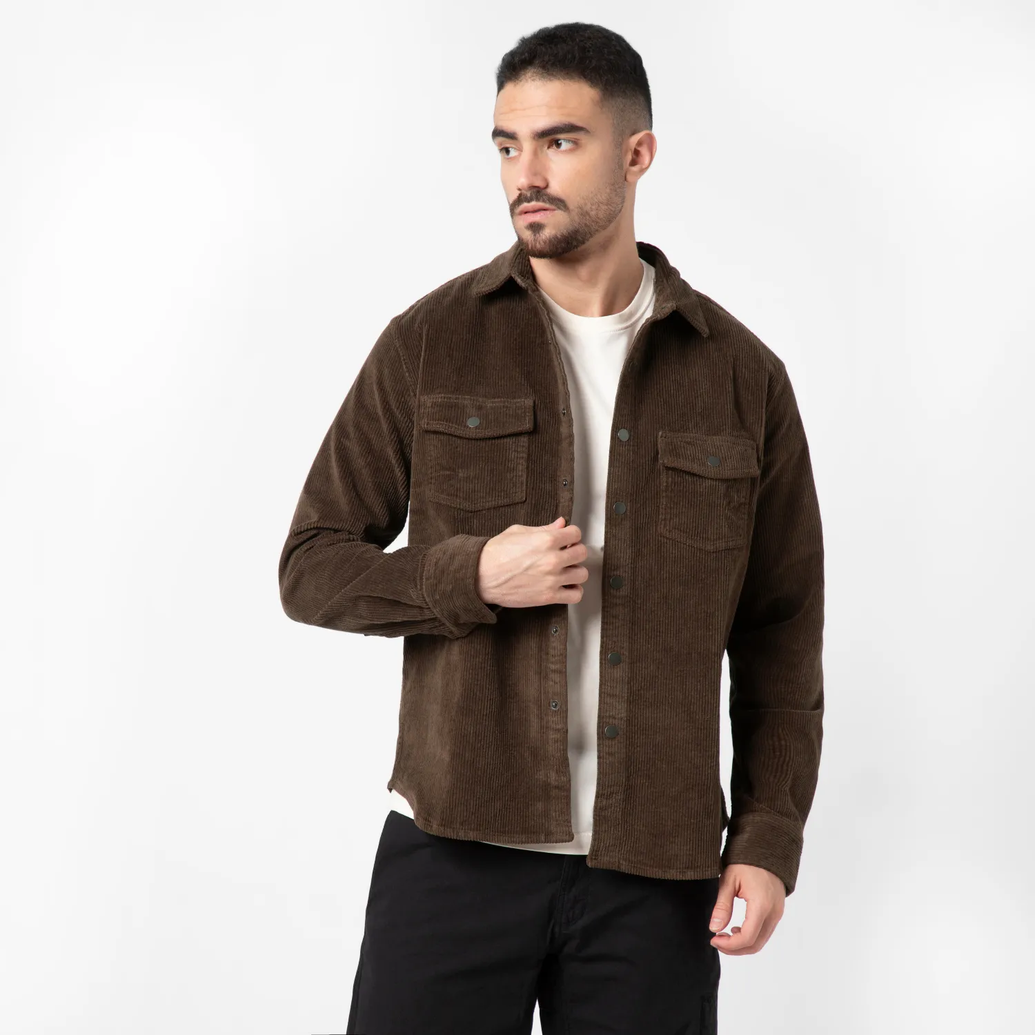 Corduroy Snap Overshirt