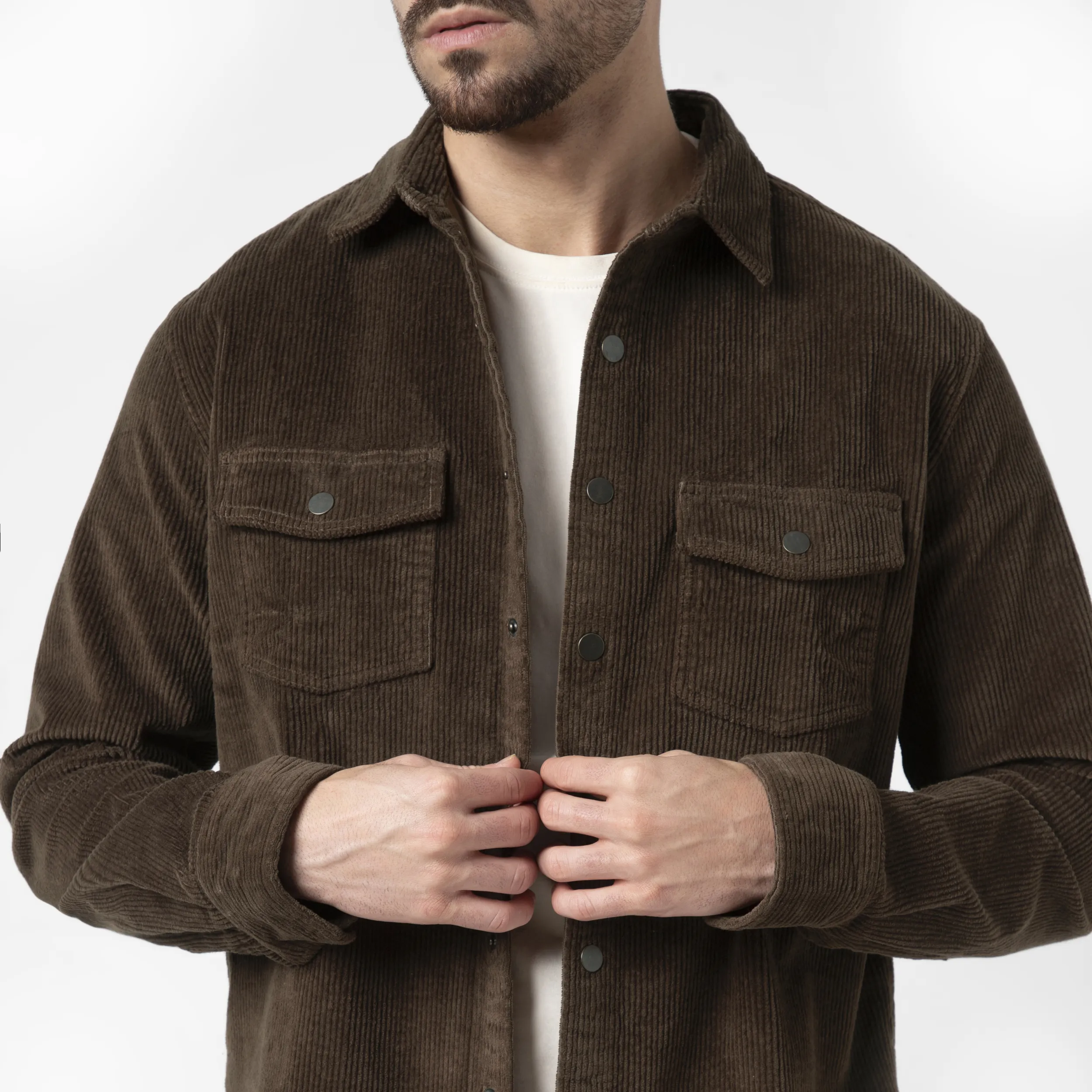 Corduroy Snap Overshirt