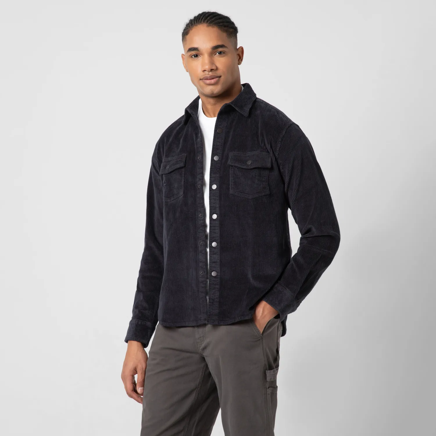 Corduroy Snap Overshirt