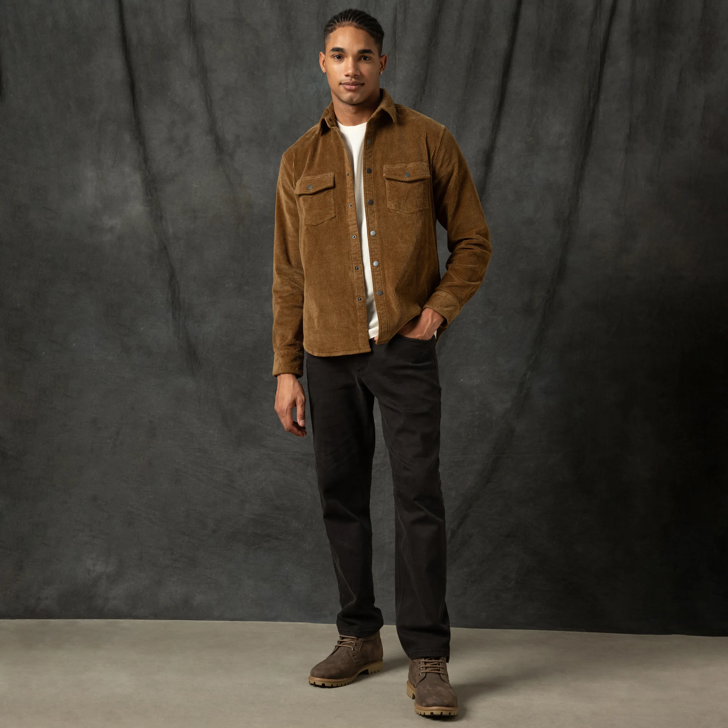 Corduroy Snap Overshirt