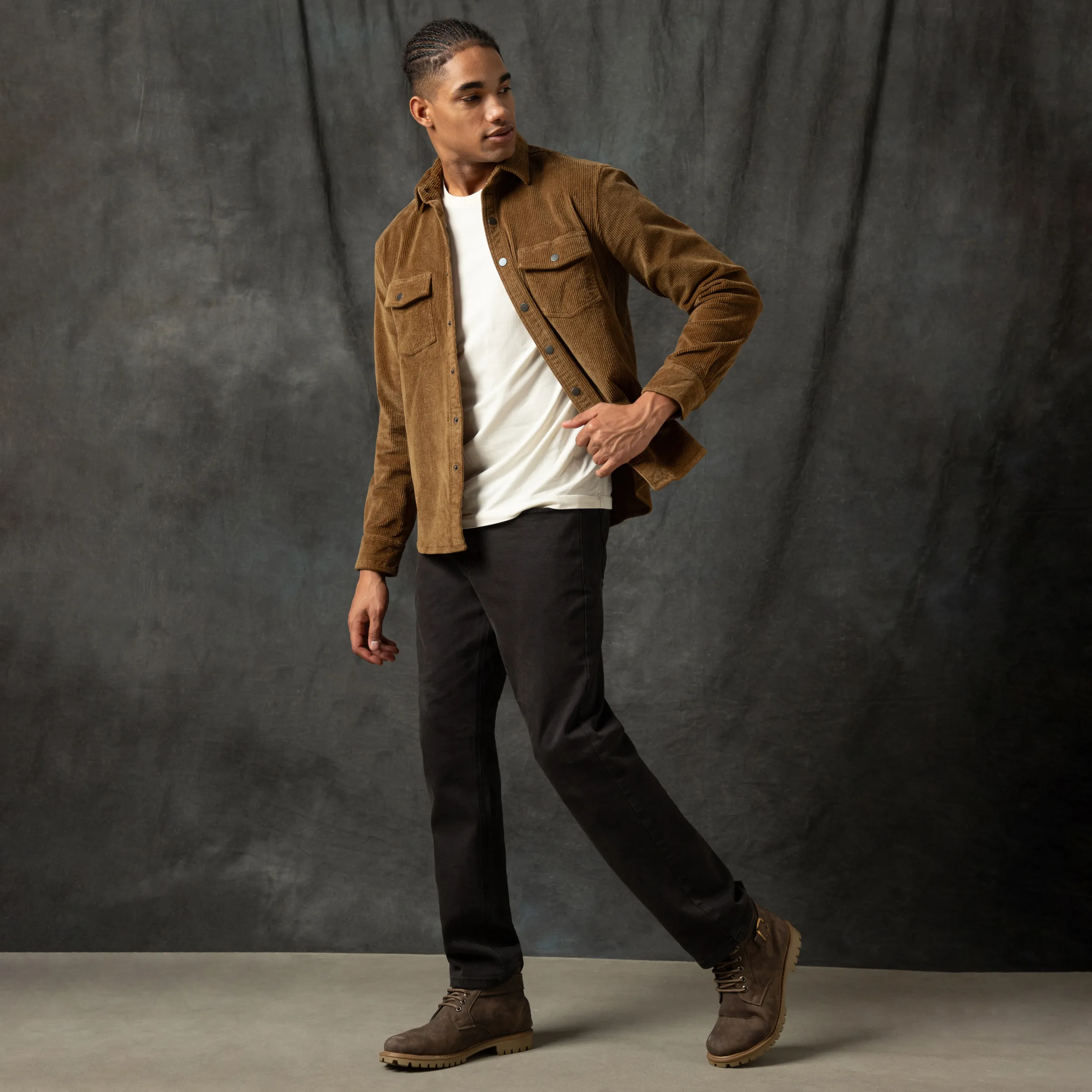 Corduroy Snap Overshirt