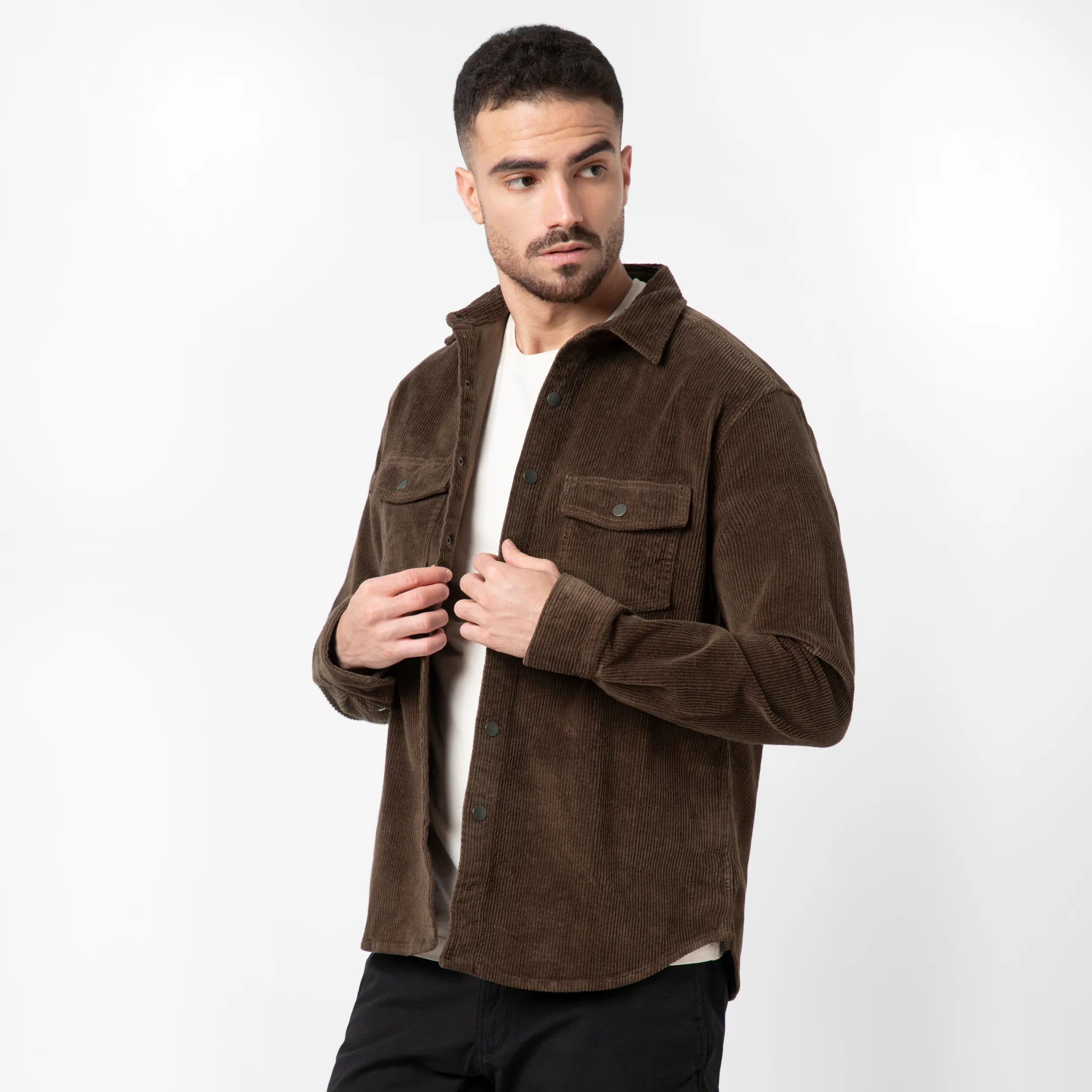 Corduroy Snap Overshirt