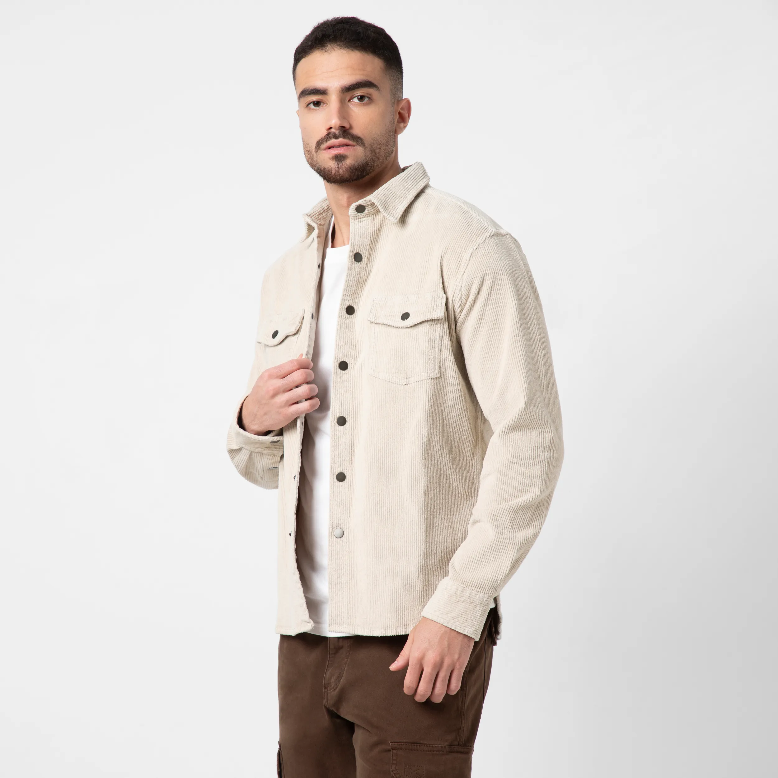 Corduroy Snap Overshirt